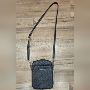 Michael Kors Small Black and Gray Messenger Bag